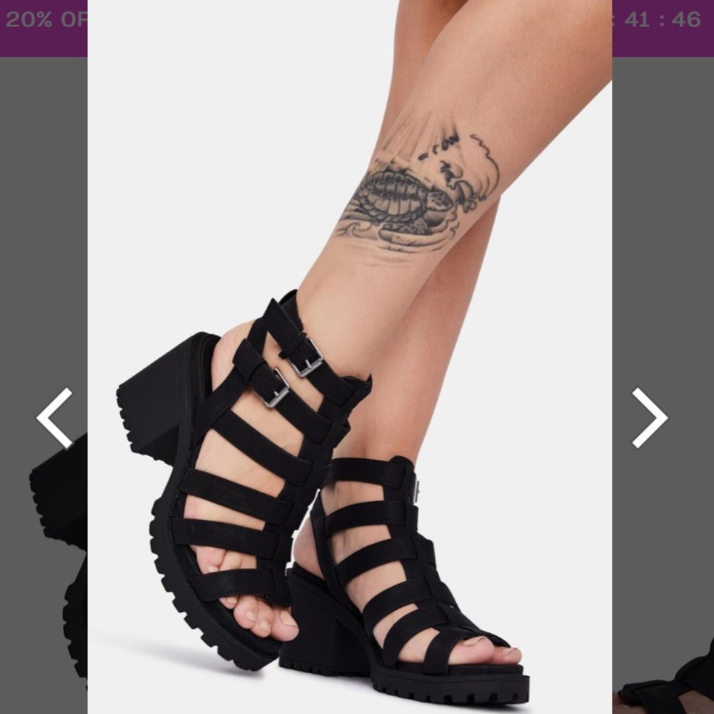 Strappy heeled sandals